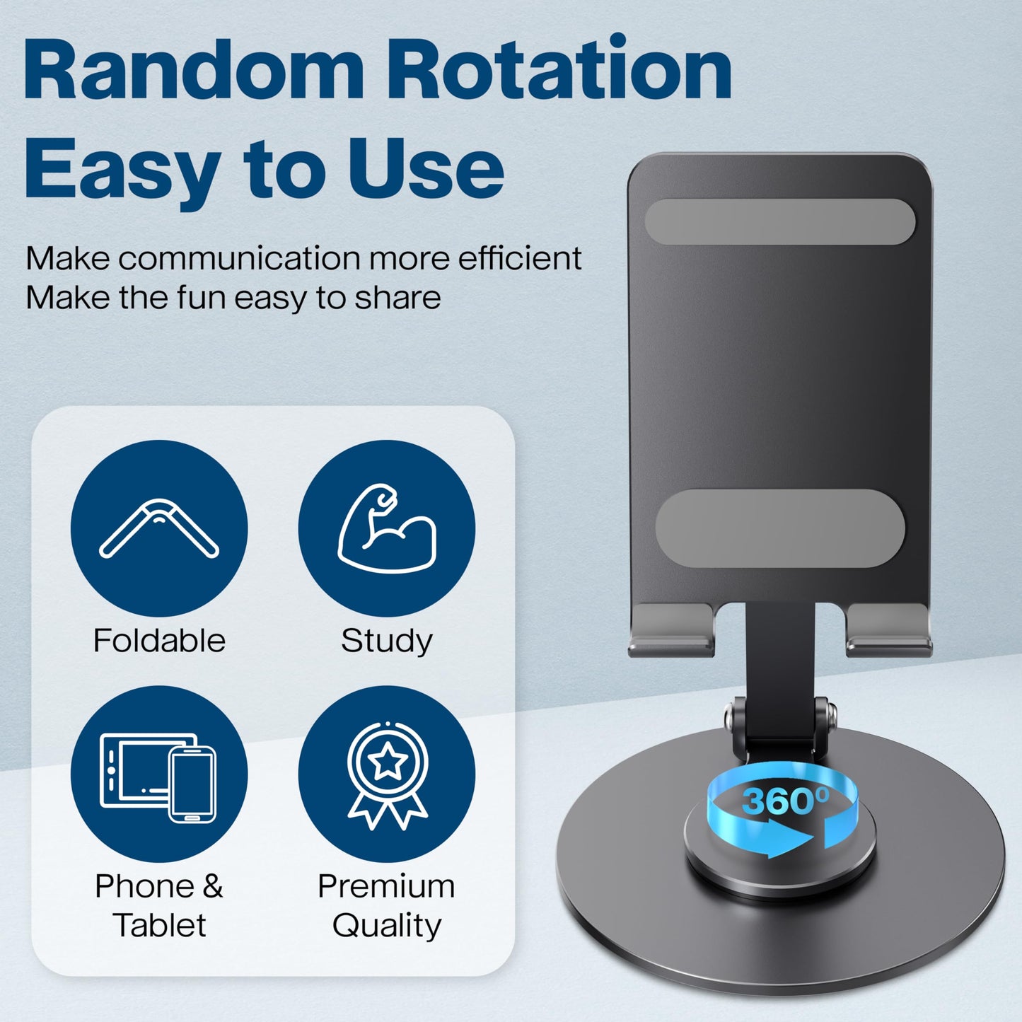 FoldWise Foldable Phone Stand - 100% Aluminium, Adjustable