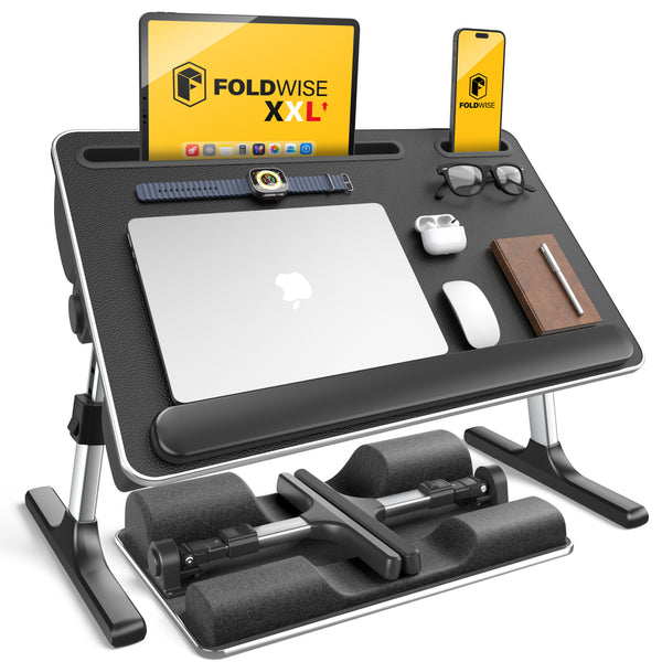 FoldWise 2-in-1 Bed Table & Lap Desk - Adjustable Heights & Angles