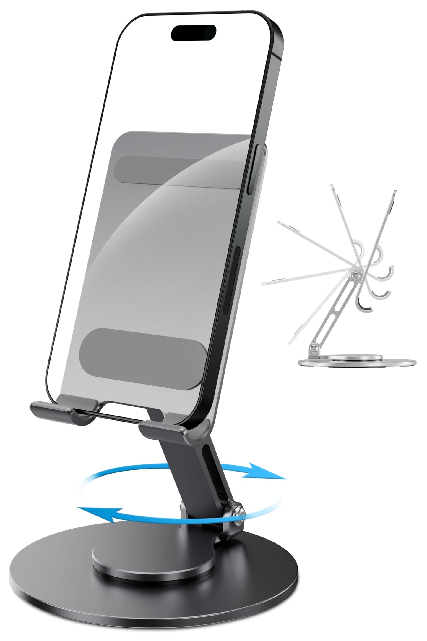 FoldWise Foldable Phone Stand - 100% Aluminium, Adjustable