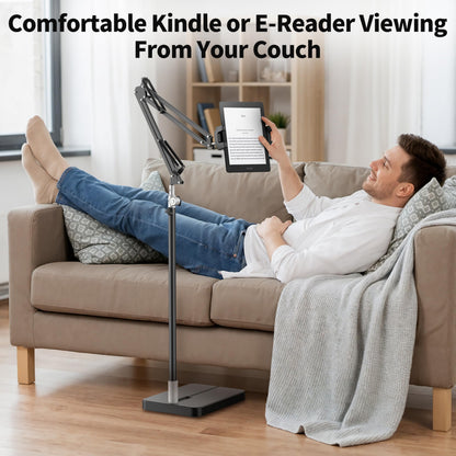 FoldWise iPad & Tablet Floor Stand - Height & Angle Adjustable