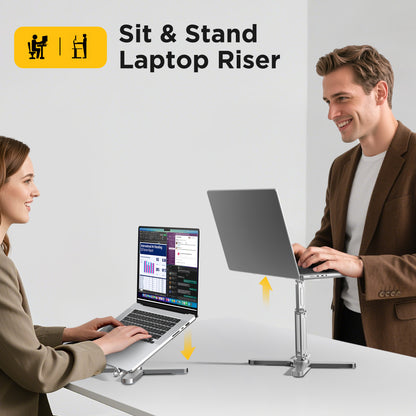 FoldWise X Aluminium Laptop Stand - Adjustable Heights & Angles