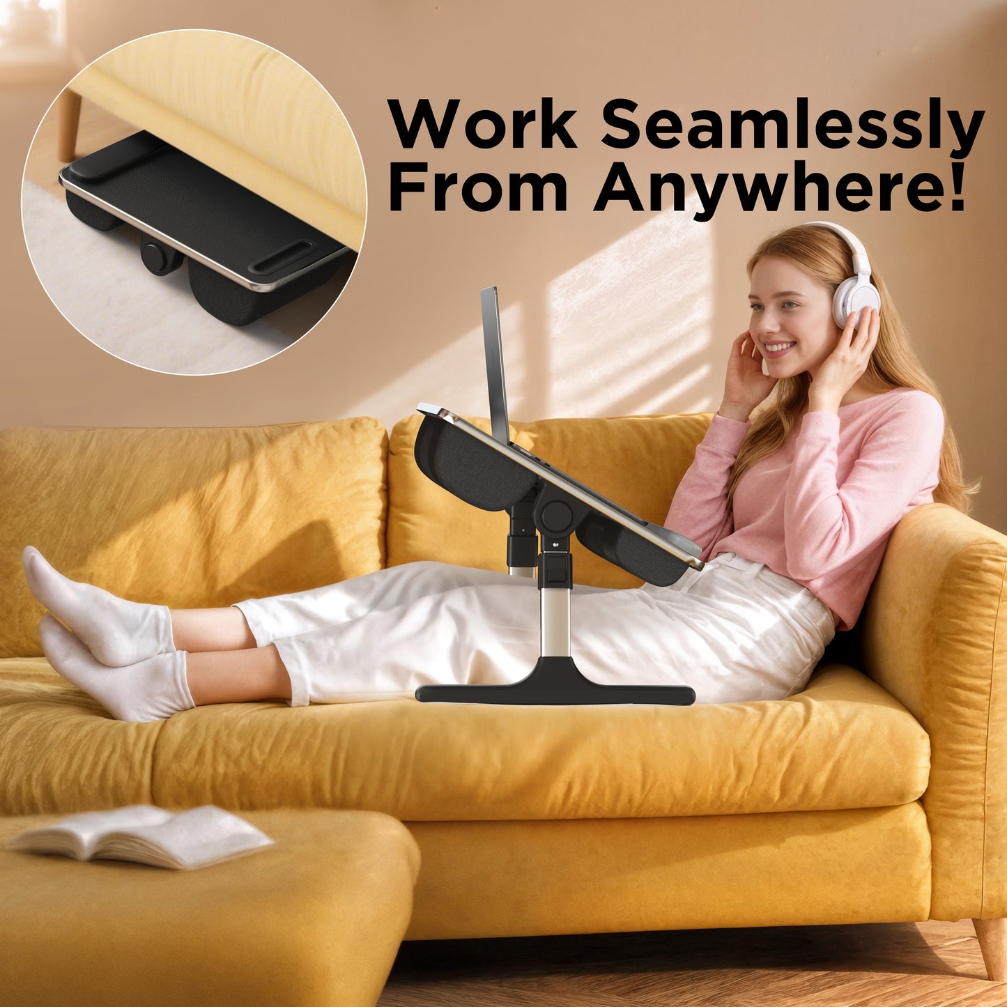 FoldWise 2-in-1 Bed Table & Lap Desk - Adjustable Heights & Angles