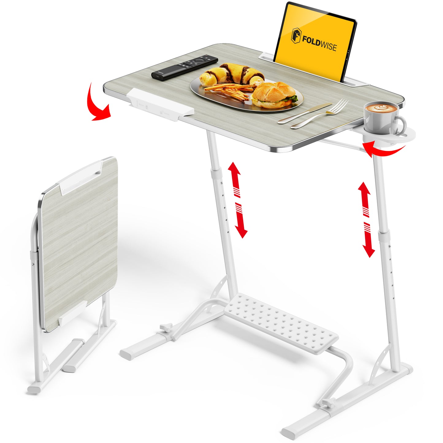 FoldWise Folding Laptop Table for Sofa & Bed – Adjustable Heights & Angles