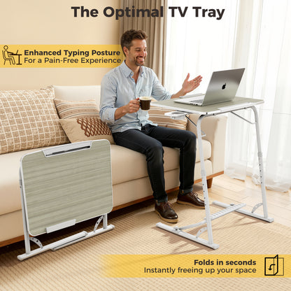 FoldWise Folding Laptop Table for Sofa & Bed – Adjustable Heights & Angles