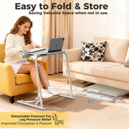 FoldWise Folding Laptop Table for Sofa & Bed – Adjustable Heights & Angles