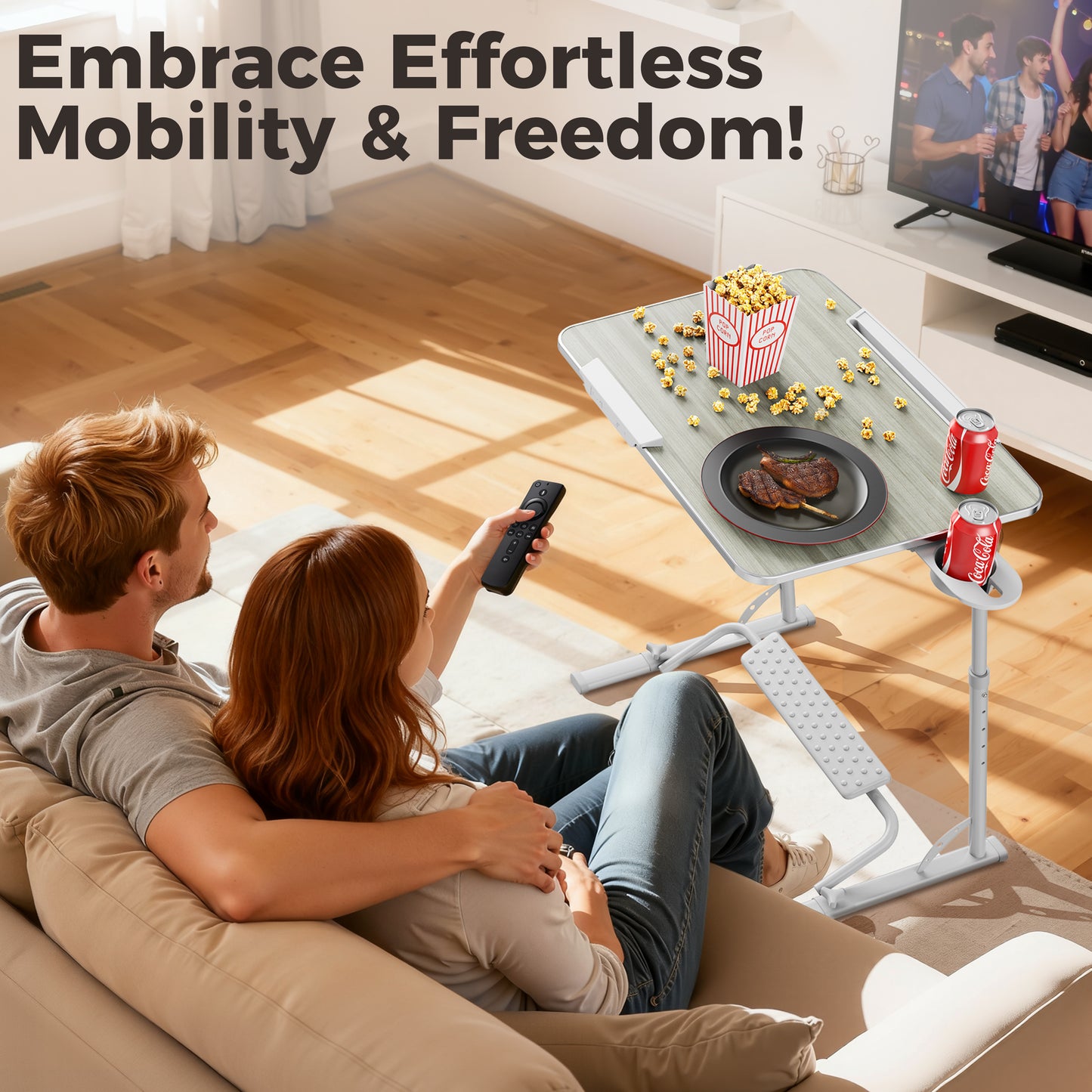 FoldWise Folding Laptop Table for Sofa & Bed – Adjustable Heights & Angles