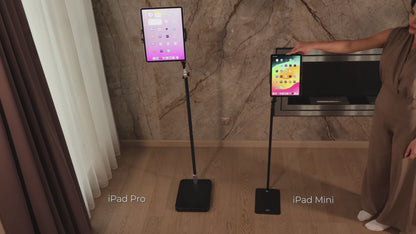 FoldWise iPad & Tablet Floor Stand - Height & Angle Adjustable