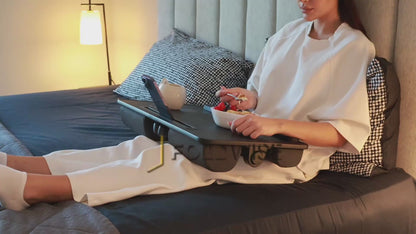 FoldWise 2-in-1 Bed Table & Lap Desk - Adjustable Heights & Angles